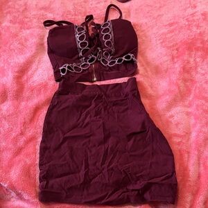 Elegant Burgundy set